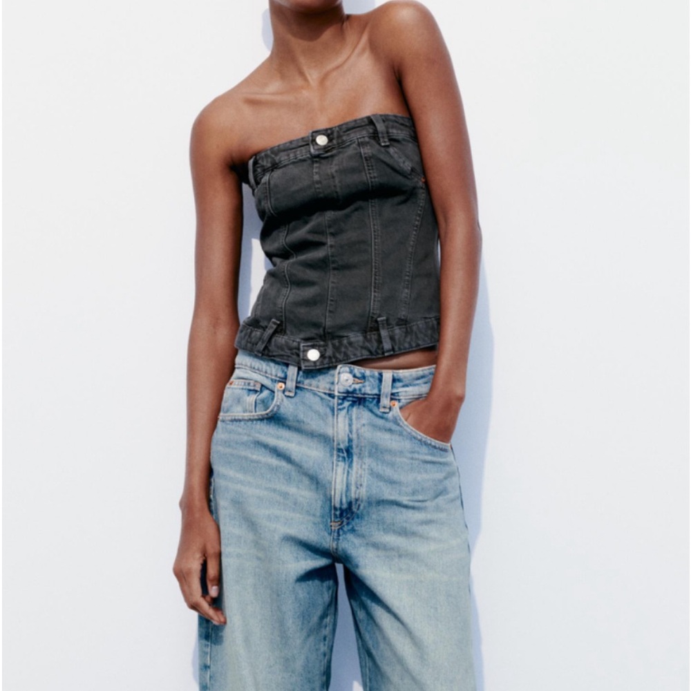 Zara Denim Top